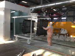 Powder Coating Booth with Floor Trolley